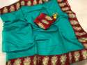 Border Chanderi Silk  Saree thumb 5