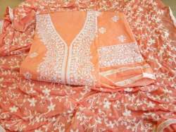 Chain Stitch Work Dress Material