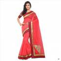 CHANDERI WITH BUTTA SAREE IN TURQUOISE thumb 4