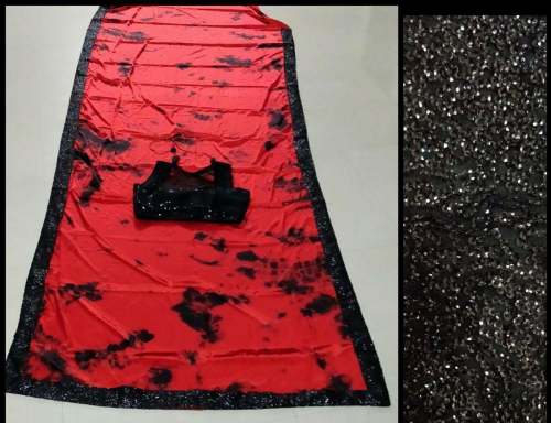 Surati fabric Designer Lace Border Saree