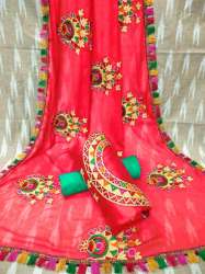 Designer Red Dress Material