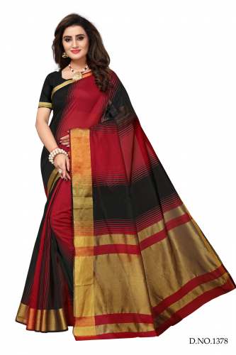 Fancy designer Cotton Silk Saree By Surati Fabric
