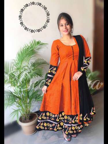 Fancy Designer Taffeta Silk Kurti Pal-1005