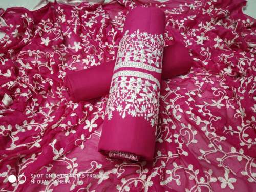 Fancy Pink  Dress Material