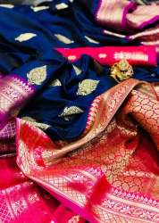 Fancy Soft SIlk Saree With Zari Work 