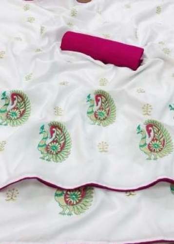 Georgette With Embroidery Work Saree