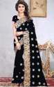 Heavy Georgette Embroidered Saree thumb 3
