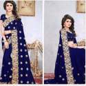 Heavy Georgette Embroidered Saree thumb 6