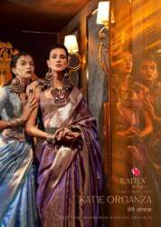 Katie organza rajtex handloom weaving silk saree BY Rajtex