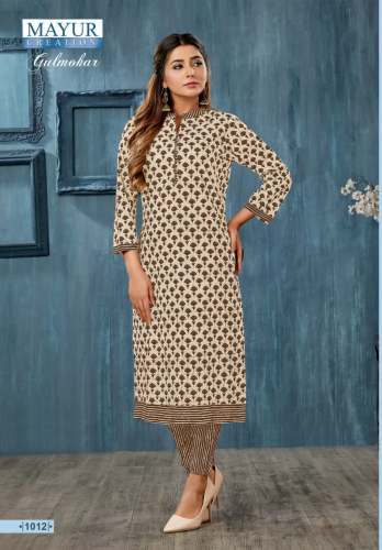 Mayur Gulmohar Vol 1 Regular Kurti With Pant Set Collection