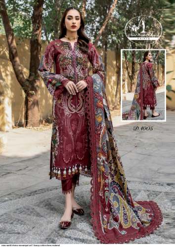 Miss World Choice Nooraniyat Vol 1 Luxury Cotton Dress Material Catalog 