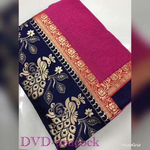 Peacock Print Chanderi Silk Saree