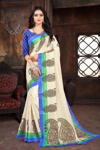 Printed Khadi Saree