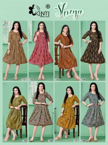 Rayon Capsule Print kurti by Sherya by Kinti 
