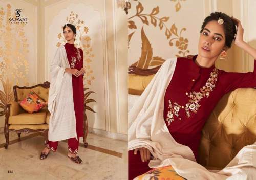 Sajawat Roohi Vol 1 121-126 Series Pure Viscose Embroidered Salwar Kameez Wholesale Price Surat