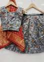 Silk Kids Lehnga  With Banarasi Jacquard Odhni thumb 1