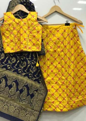 Silk Kids Lehnga With  Sequence Embroidery Work