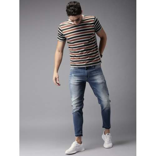 Branded Mens Ankle Length denim jeans 