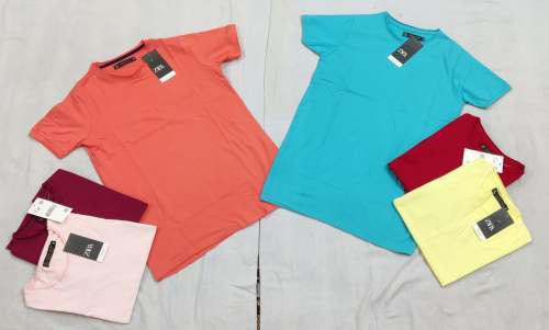 Branded Mens Round raw edge neck t shirt