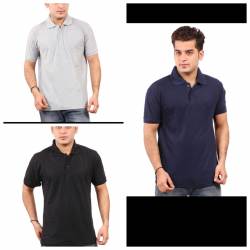 Men's Plain Polo T-shirts 
