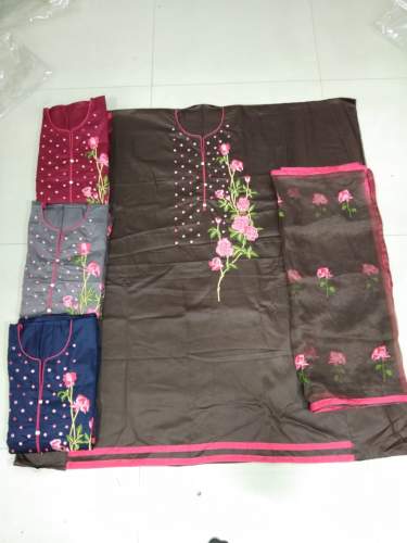 Flower Design Dress Material