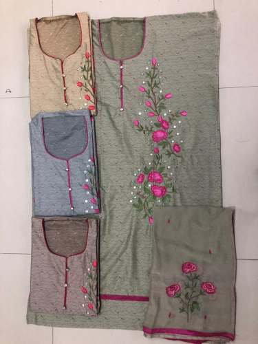 Satin Cotton Print Dress Material