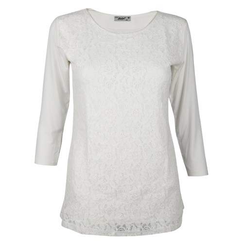 Ladies Off White Cotton Top