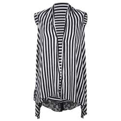 Striped Black And White Cotton Shrugs