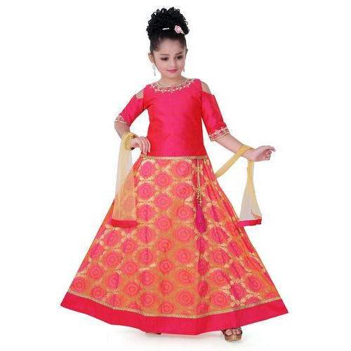 girls printed lehenga