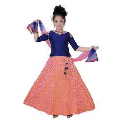 girls silk lehenga choli