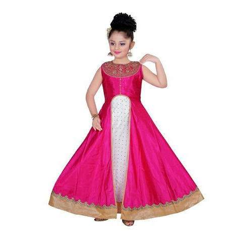 printed girls gown