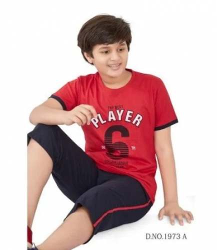 Boys Half Sleeve Fancy Printed Nightwear