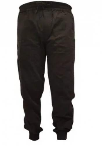 Men Black Cotton Joggers by Kitty Garment