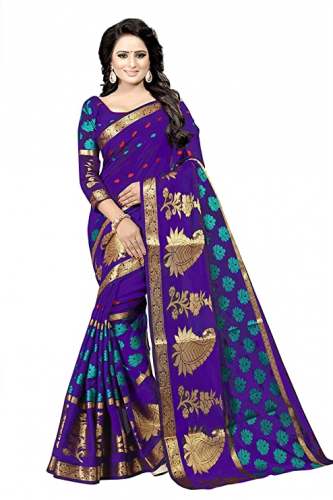 Buy The Shopoholic Banarasi Cotton Saree At Retail by The Shopoholic