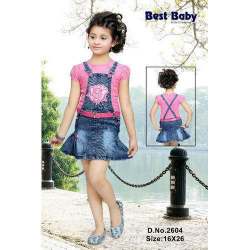 girls denim frock