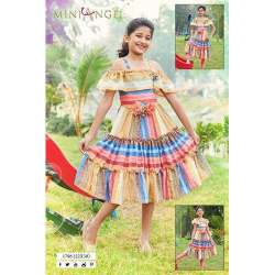 stripped printed gown