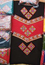 Fancy Karachi Work Dress Material1 by RABBI TEXTILES