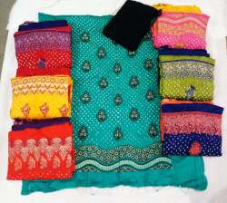 Printed Fancy Bandhani Dress Material