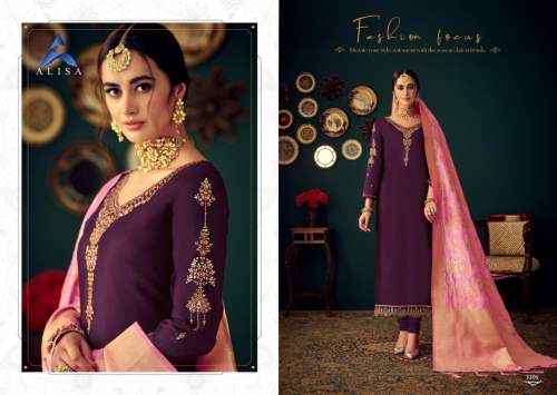 Cotton with embroidery dress material