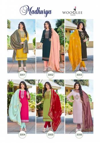 MADHURYA Catalog Kurti Pant Set by WOOGLEE