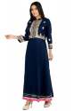 Classic KiKu Nevy Blue Rayon Anarkali Kurti thumb 2