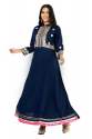 Classic KiKu Nevy Blue Rayon Anarkali Kurti thumb 3
