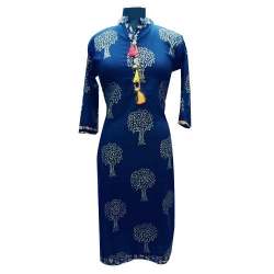 Fancy Straight Printed Cotton Kurtis