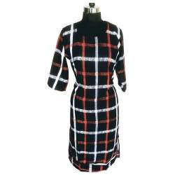 Stylish Lady Check Printed Cotton Kurtis