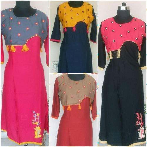 Women Fancy Formal Cotton Kurtis