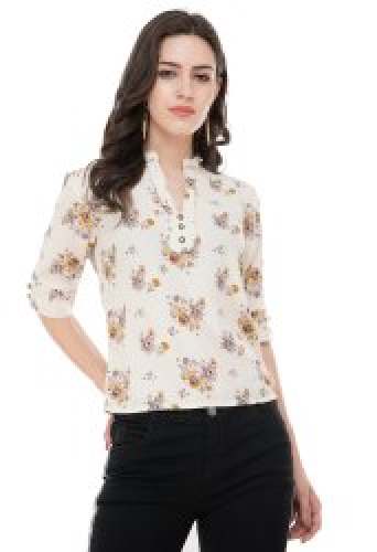 Fancy Western Floral Printed Top by Fusion Clothing