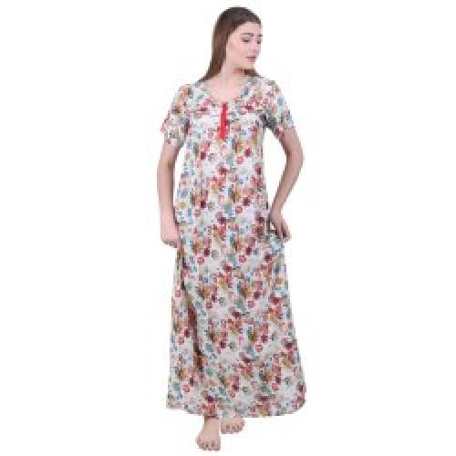 Multi Color Floral Printed Nighty by Fusion Clothing