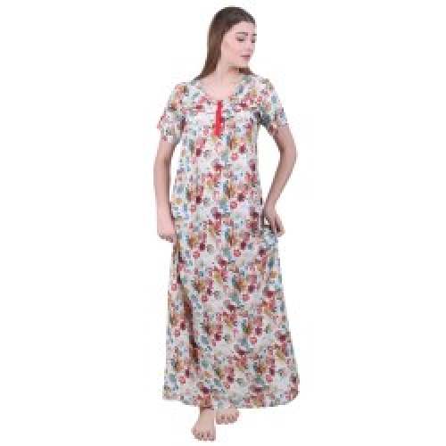 Multi Color Floral Printed Nighty