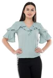 Ruffle Western Top For Ladies