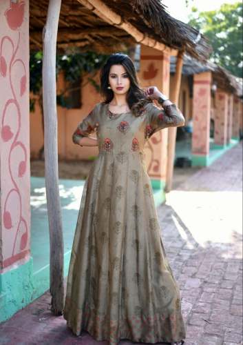 Designer Long Flare Gown Kurti